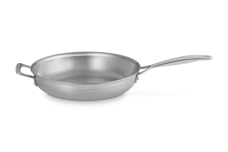 Padella bassa con maniglia in acciaio inox - 28 cm