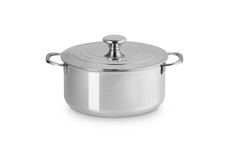 Pentola alta con coperchio in acciaio inox - 24 cm, 5.3L