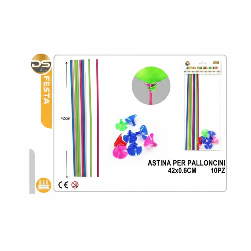 Dz Party Asta Per Palloncini In Carta Colori Ass.2