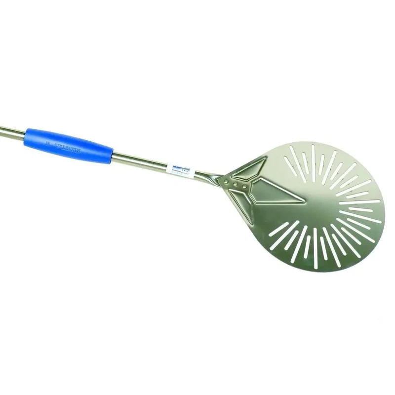 AZZURRA - PALETTINO PIZZA INOX FORATO CM 20 MANICO CM 150 I-20F