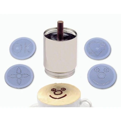 Decorspargi cacao inox con 4 mascherine in plastica