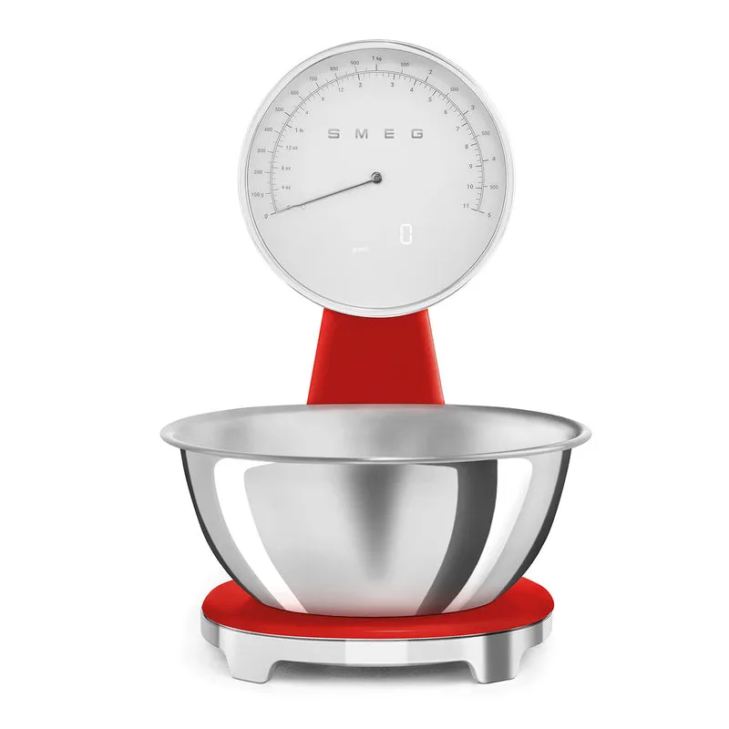 Bilancia da cucina - analogica e digitale / Rosso, Lucido