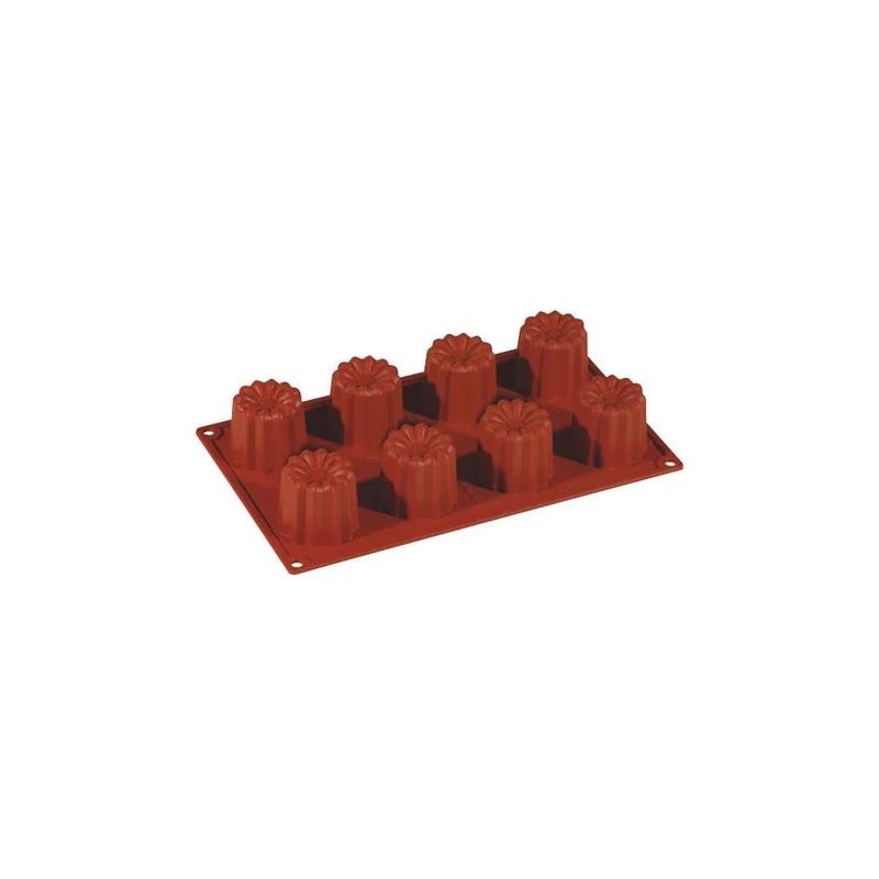 Stampo silicone briochette cannellata ø cm.7.9 h.3 6 impronte