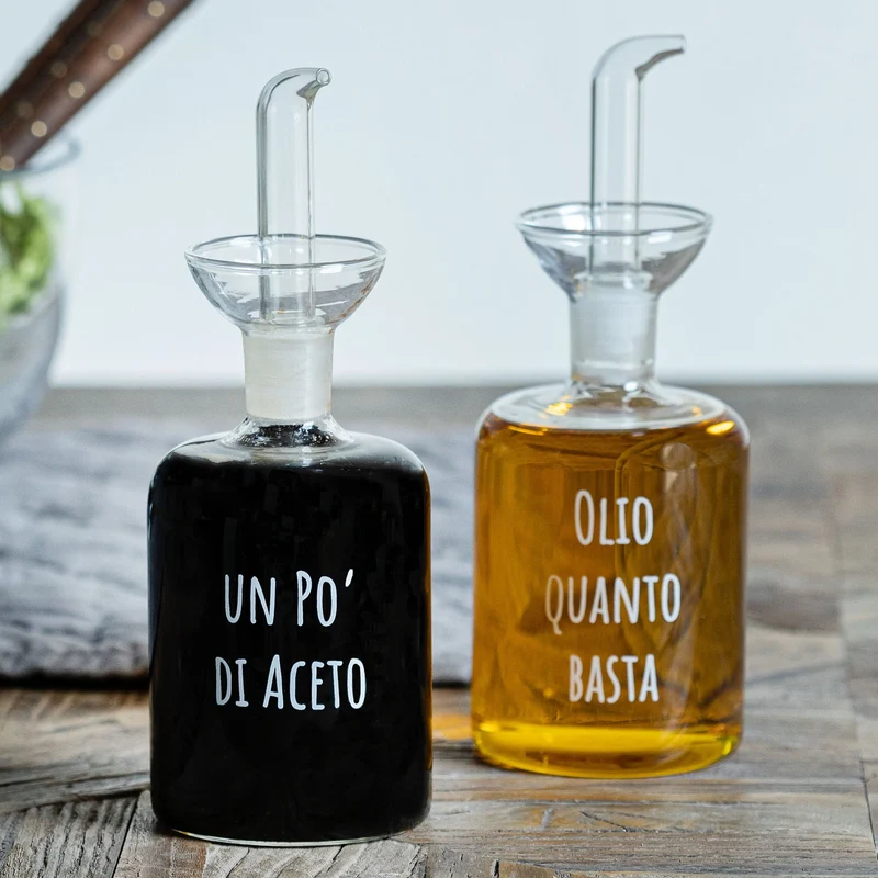 SET 2 Bottiglie "Olio Quanto Basta - Un Po' di Aceto" 250 ML