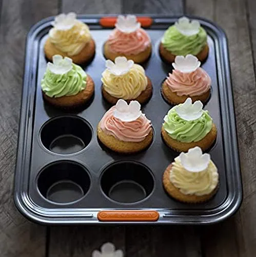 Stampo 12 muffin - 40X30 cm, Nero