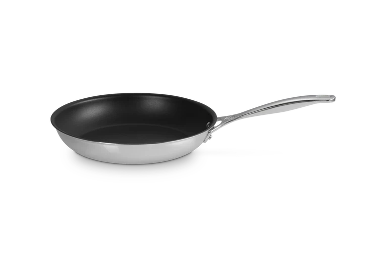 Padella bassa in acciaio inox, interno antiaderente - 26 cm