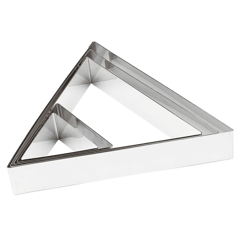 Fascia inox forma triangolo cm.20x18 h.4.5