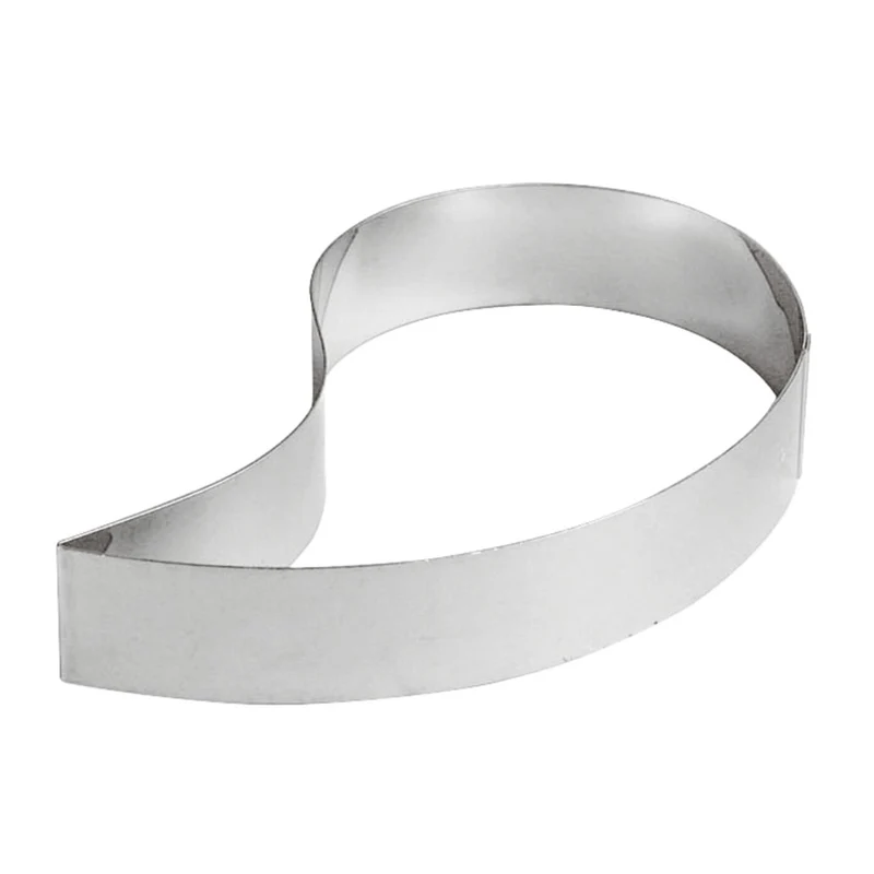 Fascia inox forma virgola cm.20x11.5 h.4