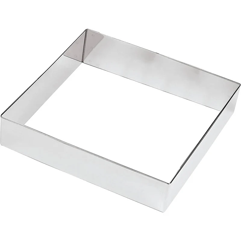 Fascia inox quadrata cm.10x10 h.4.5