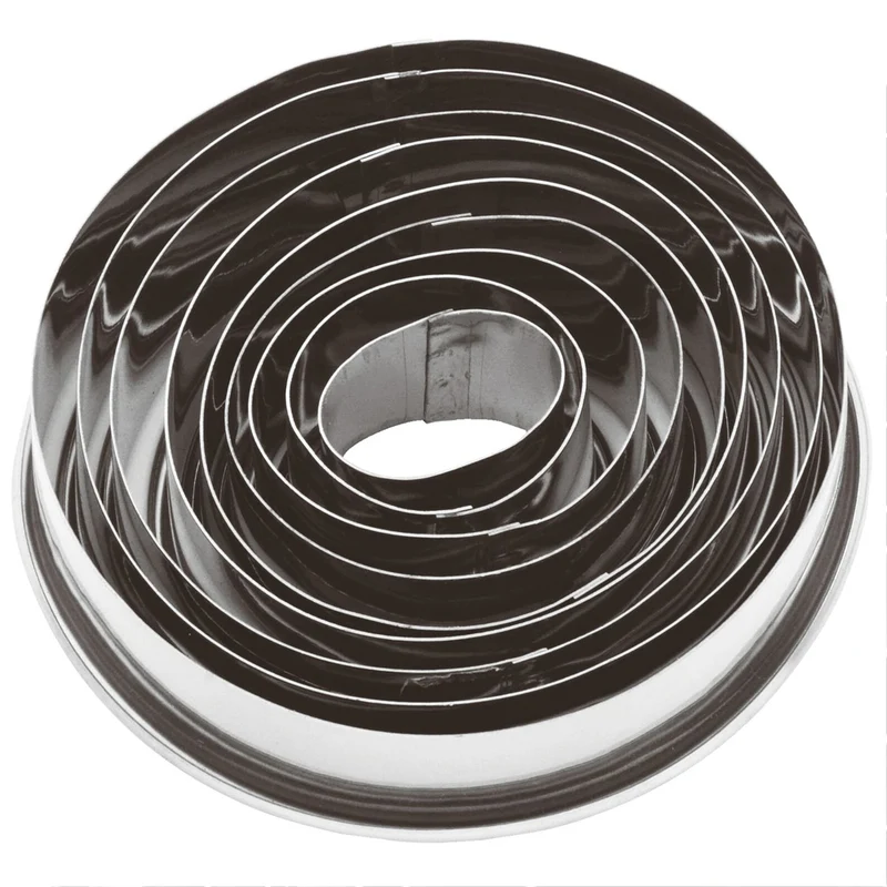Set tagliapasta inox anello ovale 9 pezzi