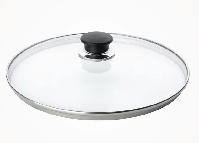 Coperchio In Vetro - 28 cm / Pomolo Nero