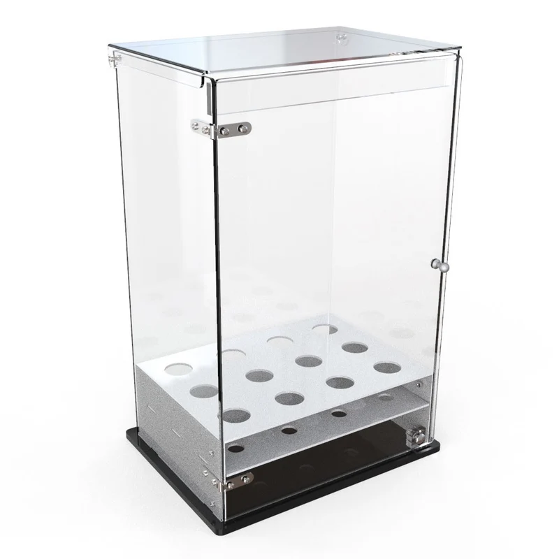 Portaconi plexiglass 12 sedi cm.33x25 h.50 base nera