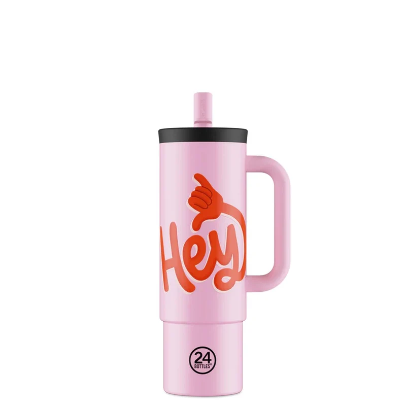 Straw Cup - Hey! Pink 800 ml