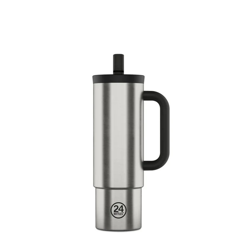 Straw Cup - Brushed Steel 800 ml