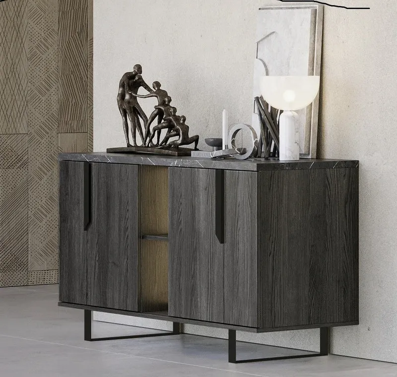 Madia Zaira 4 ante colore palissandro nero Zaira 165x49x83h