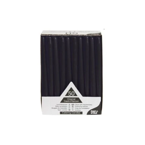 Candele gala cm.25 pz.50 nera