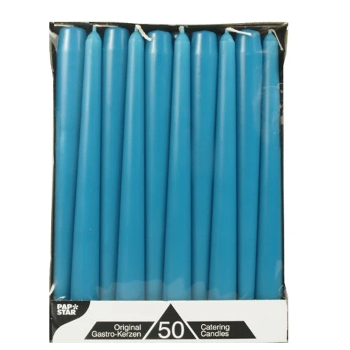 Candele gala cm.25 pz.50 turchese
