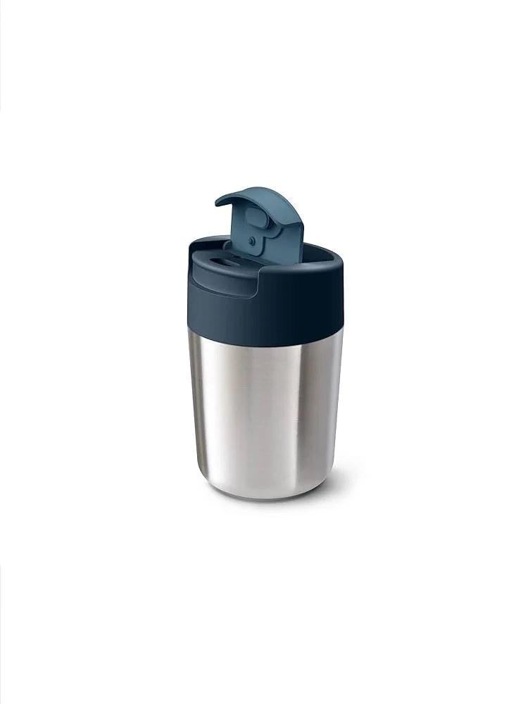 Joseph & Joseph - Tazza da viaggio in acciaio con coperchio igienico 340 ml