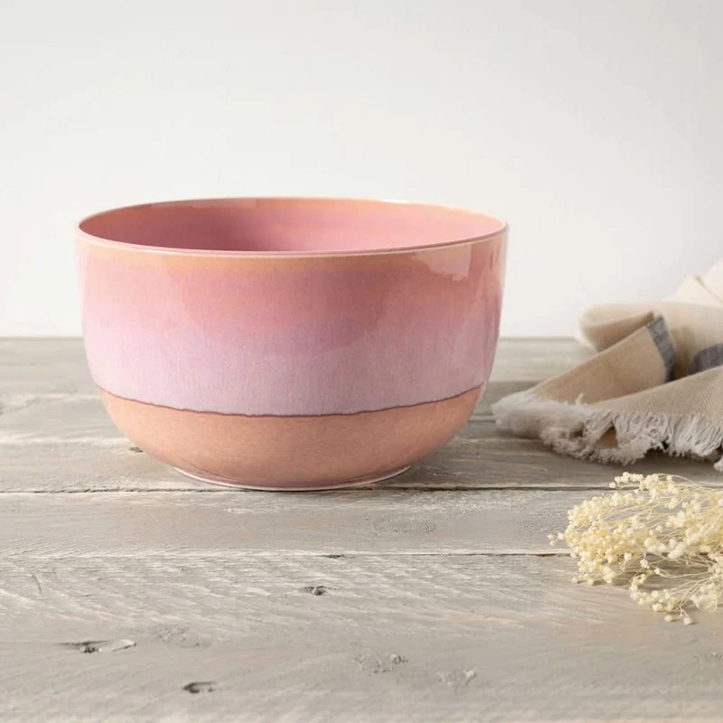 PERLEMOR Insalatiera/ Scodella da portata - Corallo, 3,01 l, Premium Porcelain