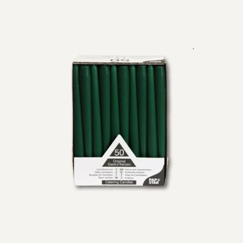 Candele gala cm.25 pz.50 verde scuro