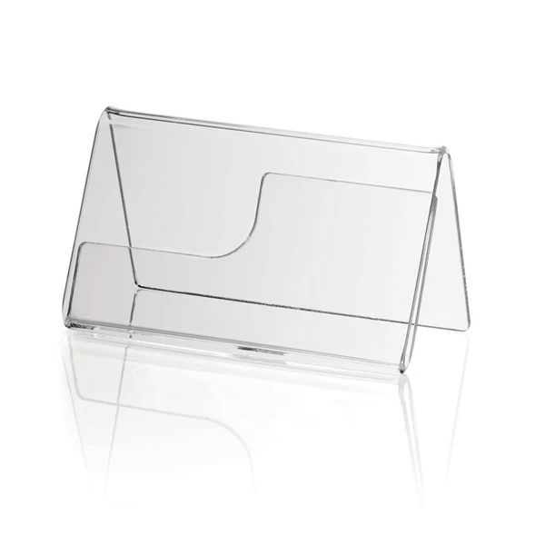 Porta cartellino plexiglass con tasca cm.8.7x5