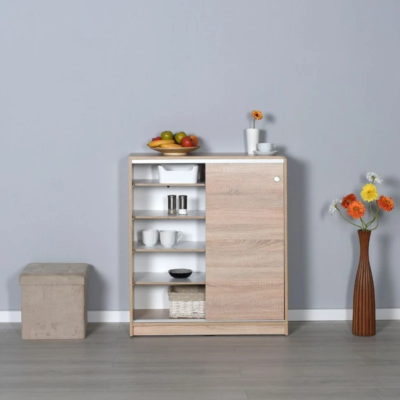 Scarpiera ADR322OAK2023 rovere ante scorrevoli e 4 ripiani