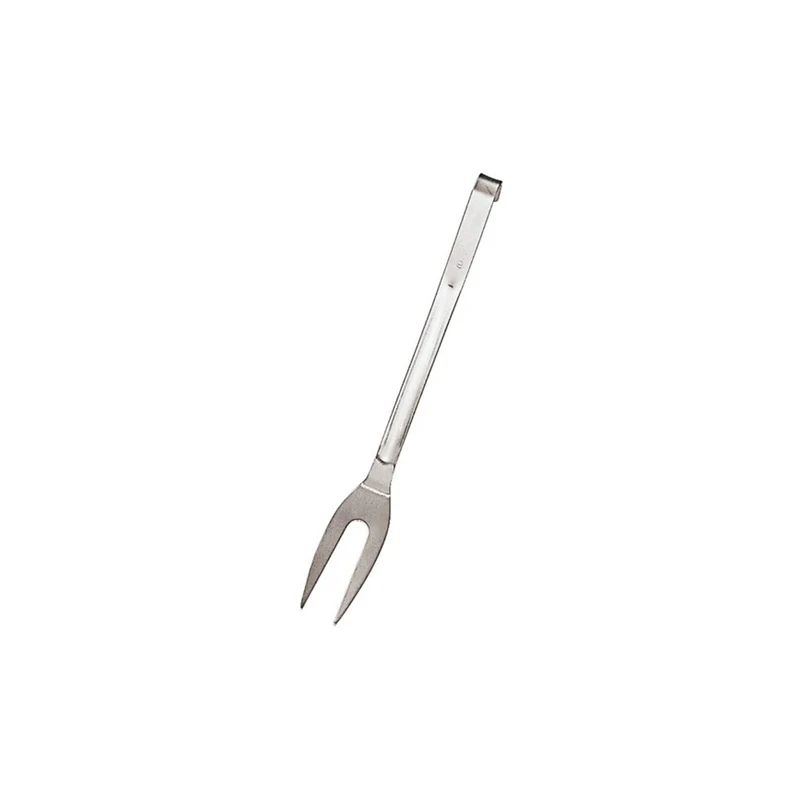 Forchettone inox unipezzo cm.26 con 2 punte e manico corto paderno