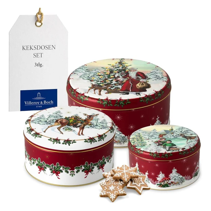 Villeroy & Boch Set Di 3 Contenitori Da Pasticceria Winter Collage