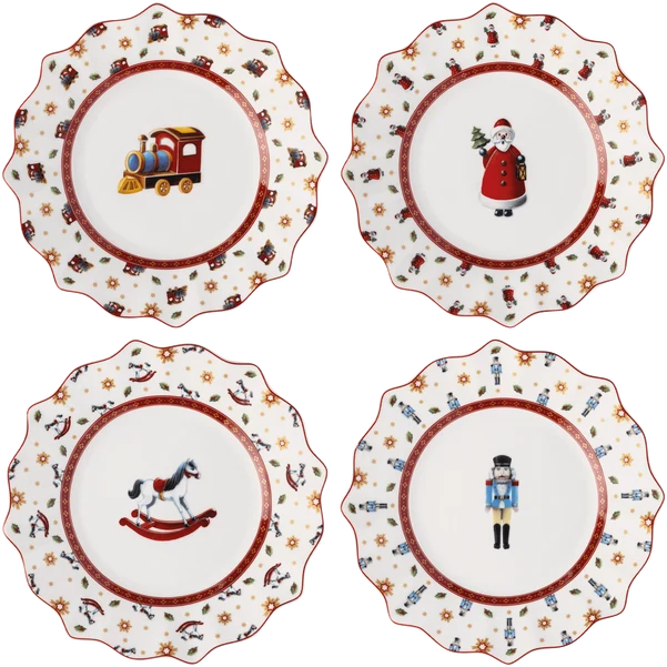 Toy's Delight Set di piatti multicolore, Premium Porcelain - set 4 piatti