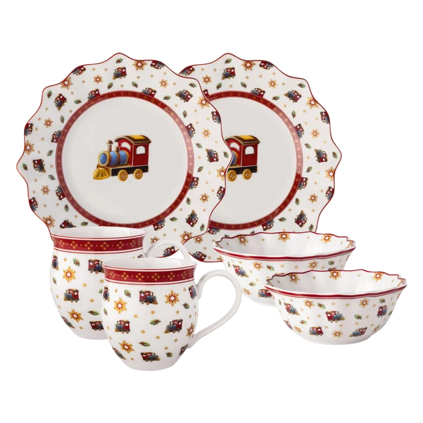 Toy's Delight Set da colazione multicolore, Premium Porcelain