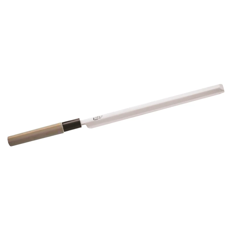 Coltello tako sashimi Liscia - Acciaio inox, Legno - Blade Length 27 cm