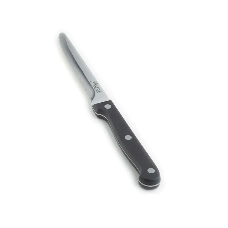 Coltello bistecca basic c/rivetti punta tonda cm.11.5