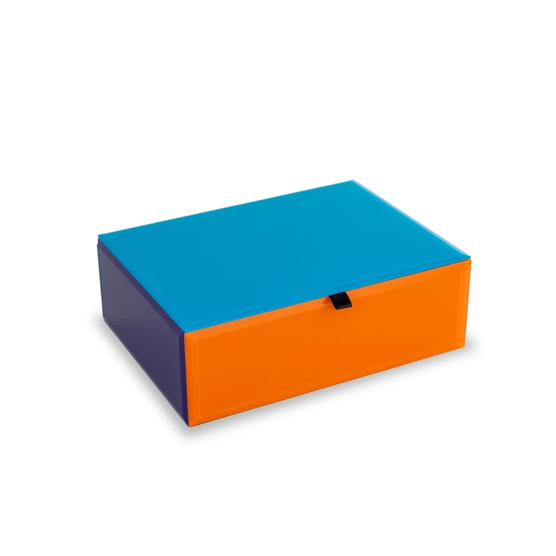 Cofanetto in vetro - 20 x 15 x 7 cm / Multicolor