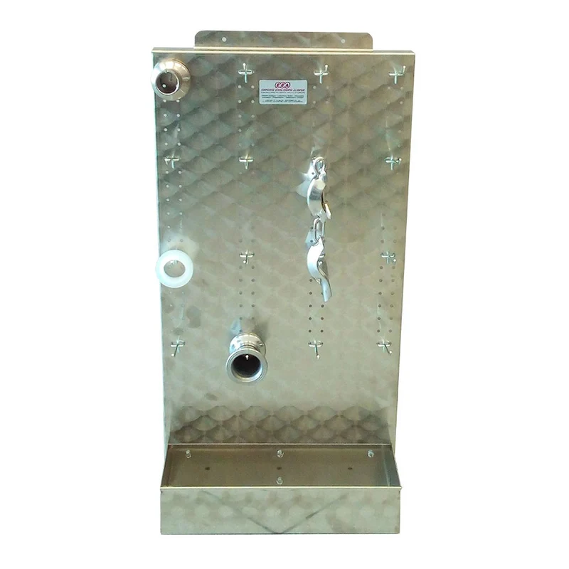 Porta raccorderia inox da parete