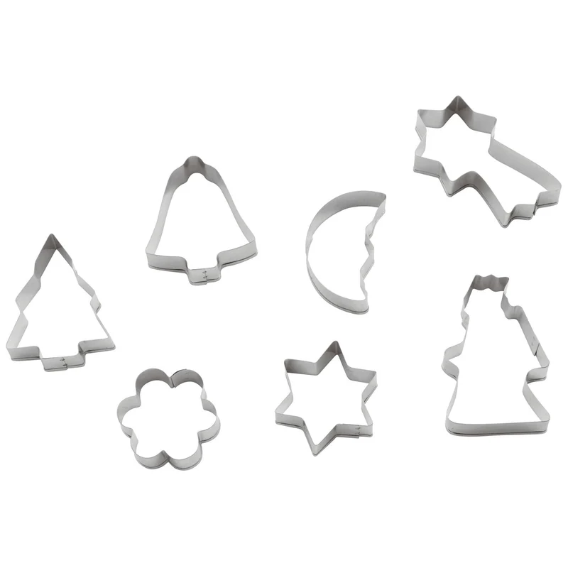 SET 7 Taglia pasta Natale - Acciaio Inox