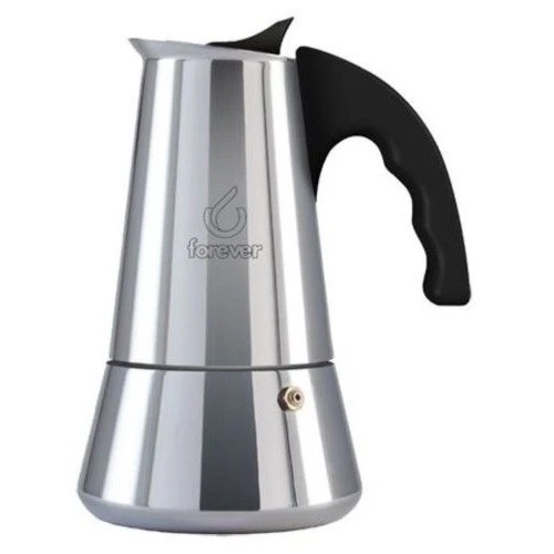 Caffettiera moka inox per induzione 2 tazze
