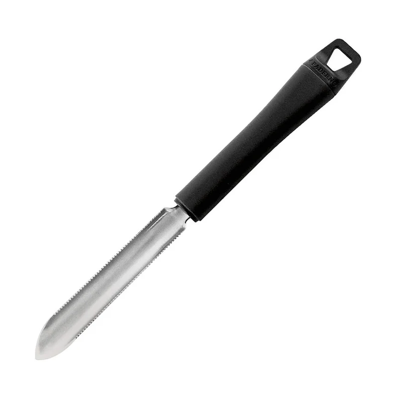 Svuotazucchine inox seghettato manico nero