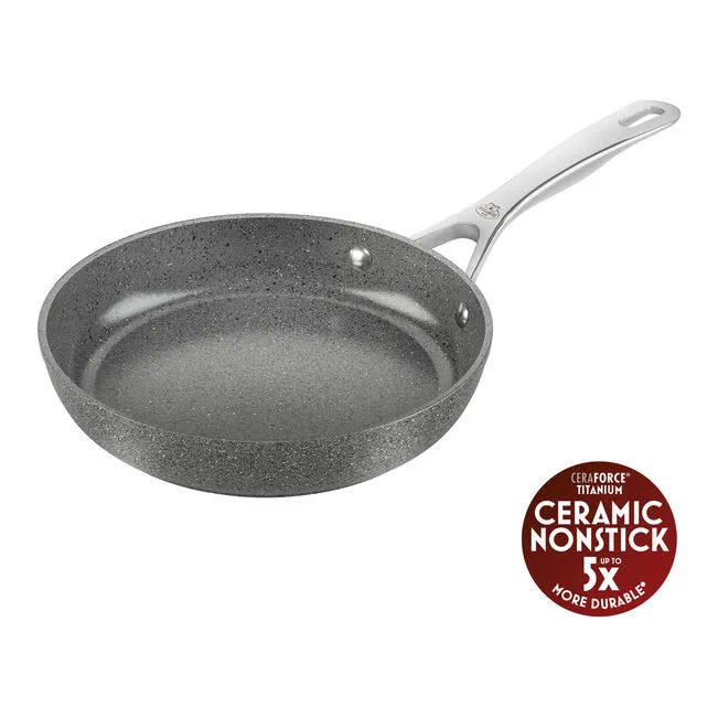 SALINA Padella in Alluminio Antiaderente, Base dura Titanio senza Pfas - 24 cm