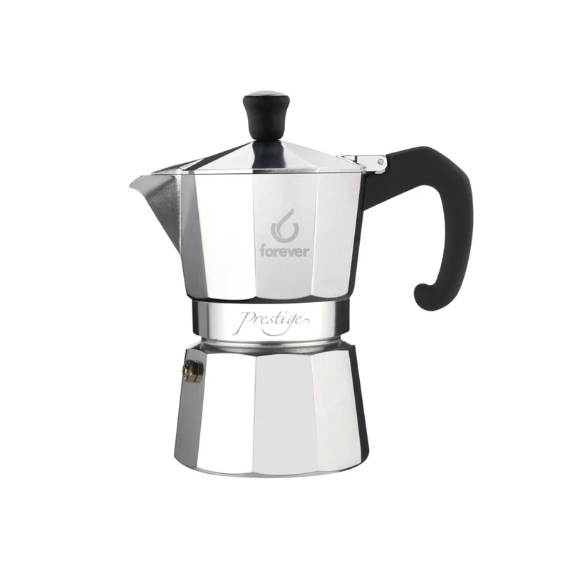 Caffettiera moka alluminio forever miss prestige tazza 3