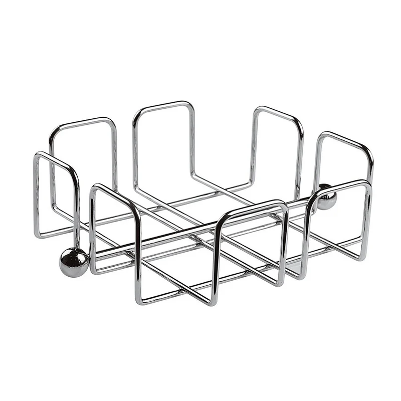 Portatovaglioli inox filo quadro cm.19x19 h.6.5