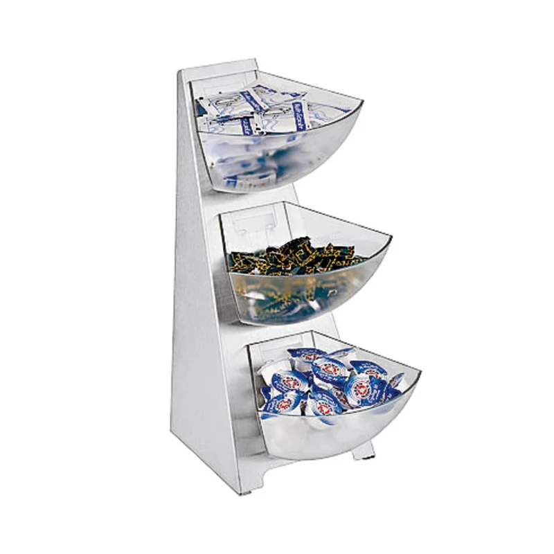 Distributore buffet inox cm.19x24 h.41 con tre piani san paderno