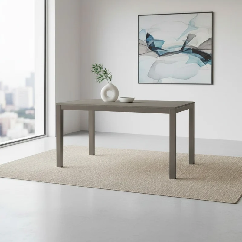 Tavolo allungabile 110x70 struttura tortora e piano larice grigio Monster