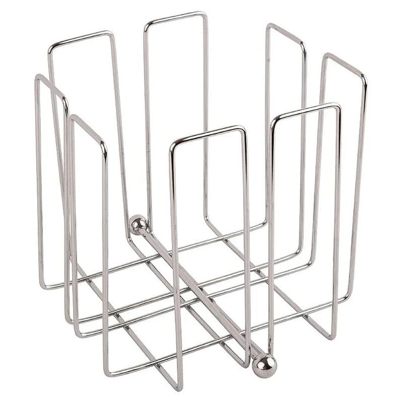 Portatovaglioli inox filo quadro cm.19x19 h.19