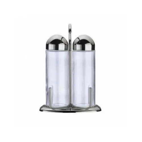 Oliera inox mundial 2 pezzi olio e aceto ***
