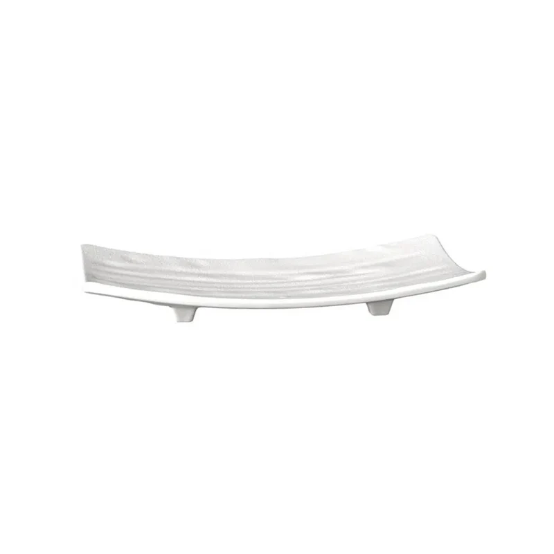 Vassoio melamina cm.22x12 h.3 per sushi bianco ***