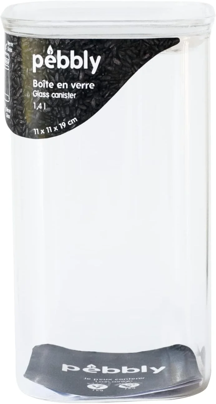 Contenitore quadrato alto in vetro - 1400ML
