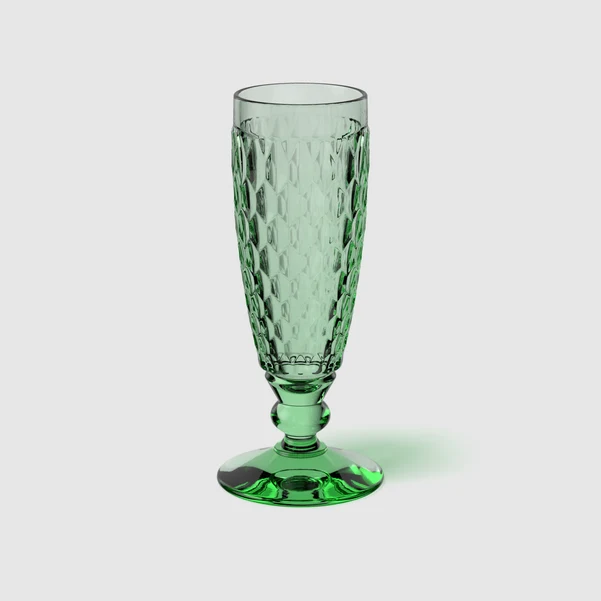BOSTON Bicchiere da champagne/ spumante - Verde, 120 ml, cristallo