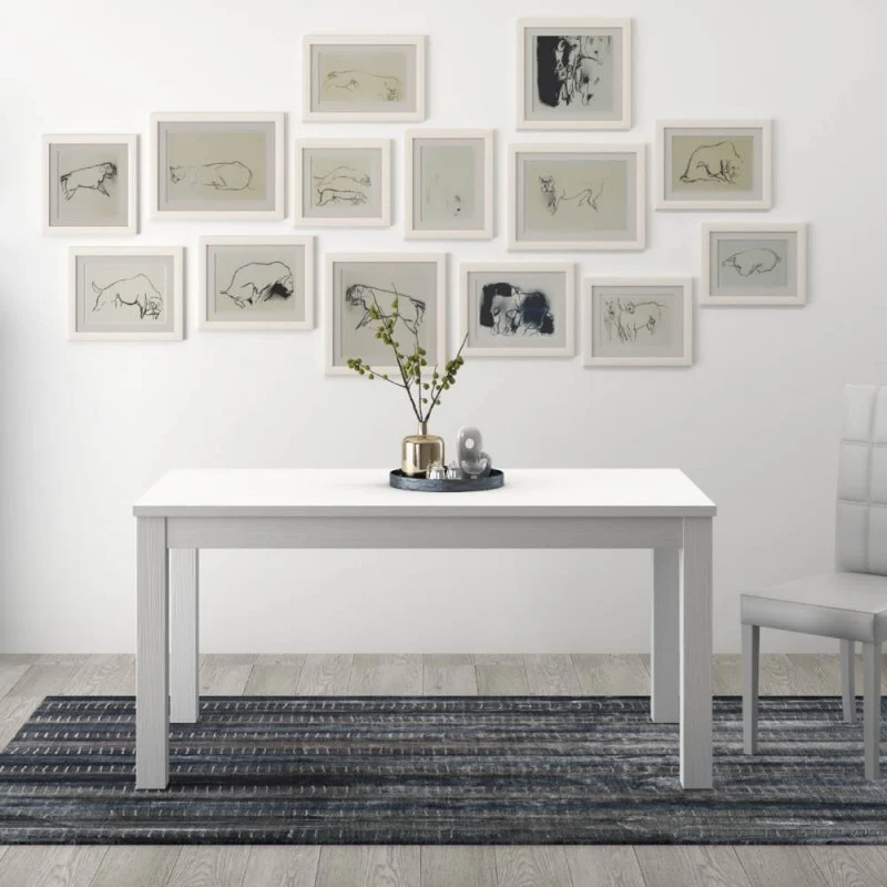Tavolo allungabile FIRENZE 120x80 bianco frassinato