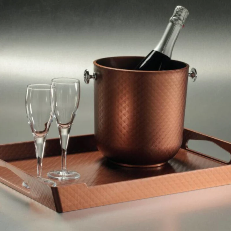 Secchiello champagne diamante rame con pomoli