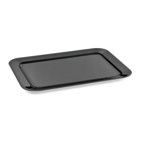 Vassoio plastica/metacrilato cm.70x29 h.3 rettangolare nero